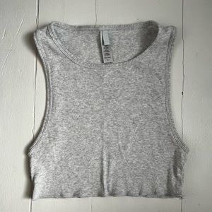 Skims grey rib crop tank size S